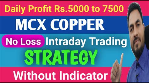 Mcx Copper Intraday Trading Strategy Without Indicator Copper Trading