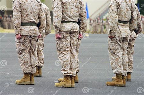 Men Standing At Attention Stock Image Image Of Deck 25332895