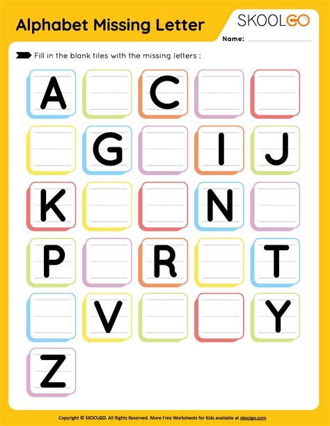 Missing Letters Alphabet Worksheet Free Printable Missing Alphabet