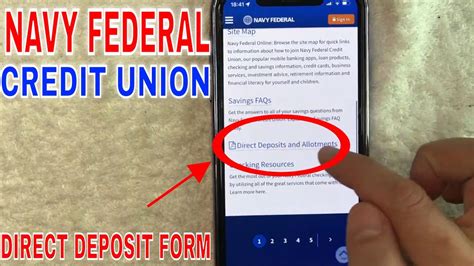 Navy Federal Credit Union Direct Deposit Form Youtube