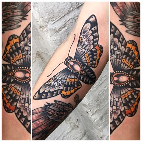 Neo Traditional Moth Tattoo Tattoos Pinterest Traditional Moth