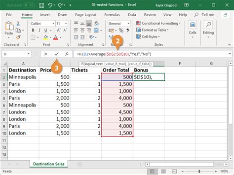 Nested Function In Excel Customguide