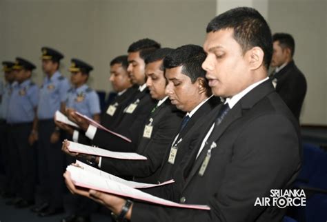 Newly Enlisted Student Officers Take Oaths Sri Lanka Air Force