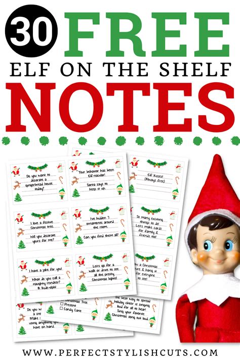 Notes From Elf On The Shelf Printable