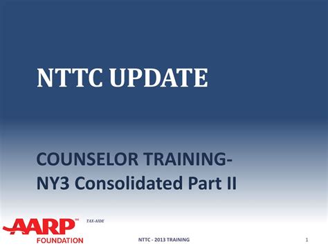 Nttc Update Counselor Training Ny3 Consolidated Part Ii Ppt Download