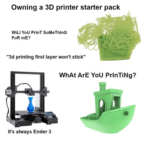 Owning A 3D Printer Starter Pack R Starterpacks