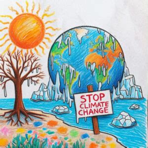 Paling Inspiratif Global Warming Climate Change Drawing Ideas Sky Larking Knits