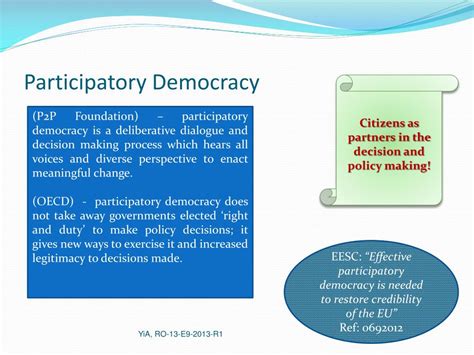 Participatory Democracy Current Examples