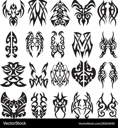 Patterns Of Tribal Tattoo For Design Use Royalty Free Cliparts Vectors