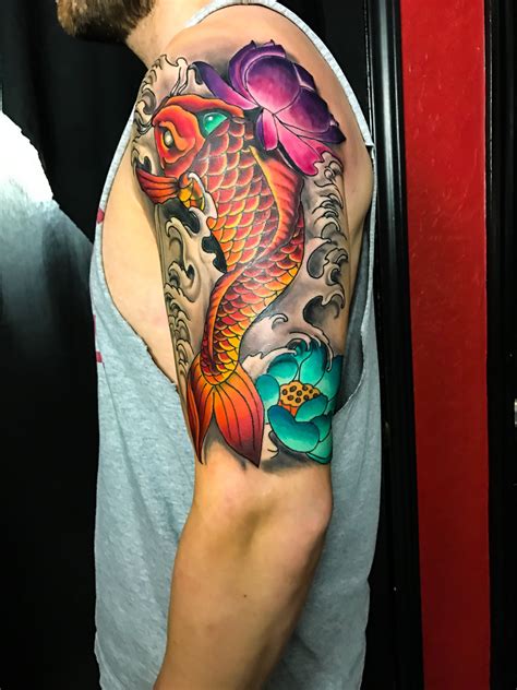 Pictures Of Japanese Koi Fish Tattoos Tattoo Koi Fish Sleeve Tattoos