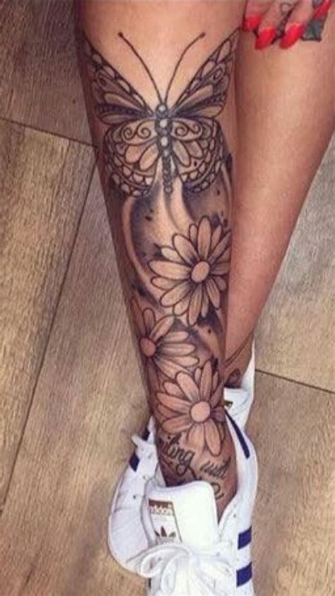 Pin On Tattoos In 2024 Flower Leg Tattoos Leg Tattoos Women Leg Tattoos