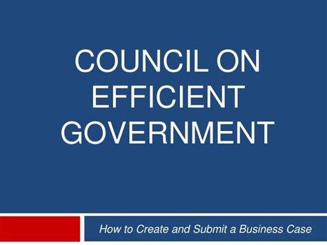 Ppt Council On Efficient Government Powerpoint Presentation Free