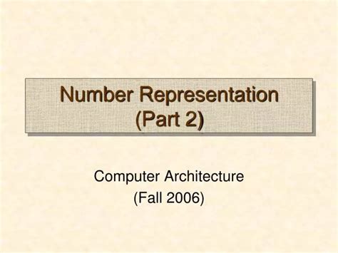 Ppt Number Representation Part 2 Powerpoint Presentation Free