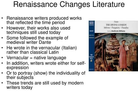 Ppt Renaissance Changes Literature Powerpoint Presentation Free