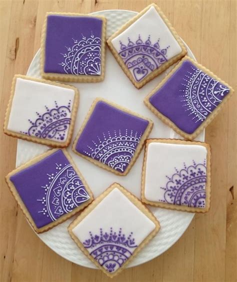 Purple Cookies Purple White Intricate Cookies Cookie Connection