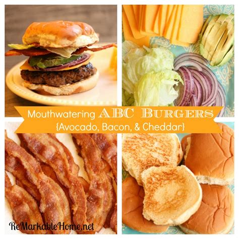 Remarkable Home Mouthwatering Abc Burgers Avocado Bacon And Cheddar