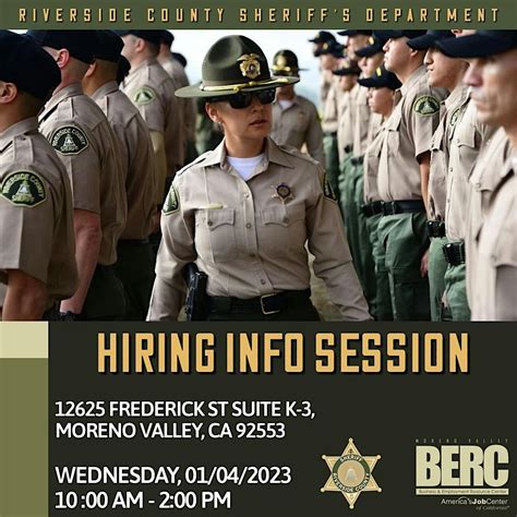 Riverside County Sheriffs Department Hiring Information Session Moreno