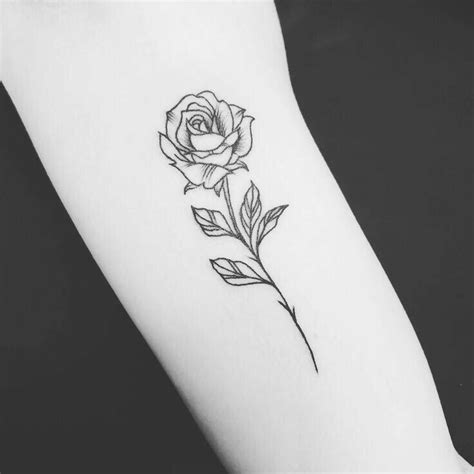 Rose Stem Tattoo Flower Outline Tattoo Rose Tattoo Stencil Finger