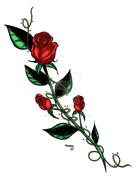 Rose Tattoo Design By Anmph On Deviantart Rose Tattoo Design Rose