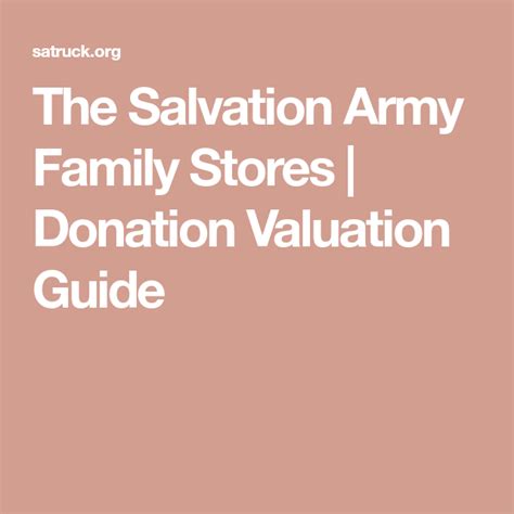 Salvation Army Value Guide 2023