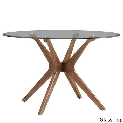 Shop Nadine Mid Century Walnut Finish Round Dining Table By Inspire Q Modern On Sale Free