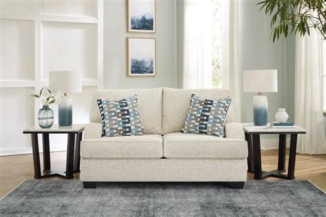 Signature Design By Ashley Valerano Parchment Loveseat Miskelly