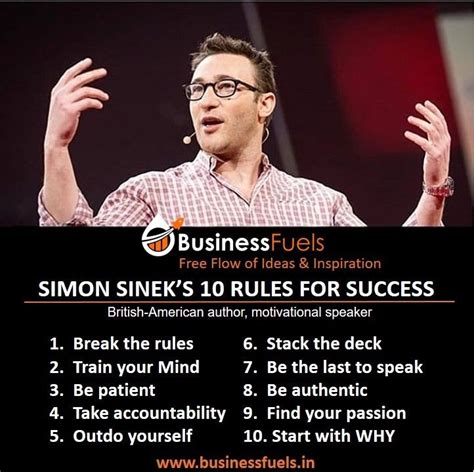 Simon Sinek 10 Success Rules Simon Sinek Business Mentor Success