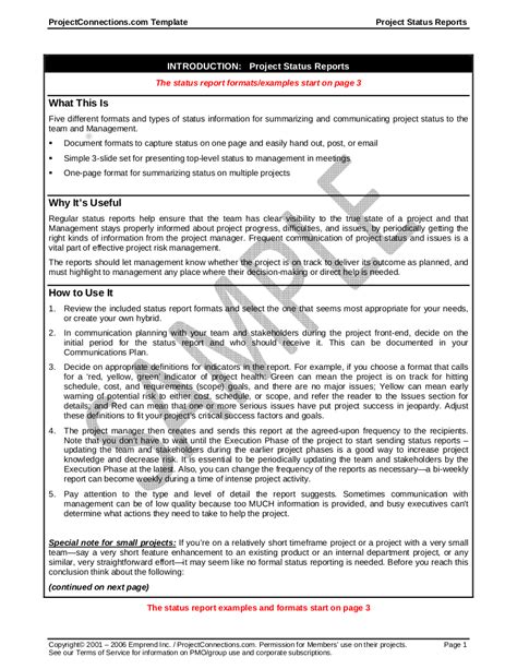 Simple Project Status Report 8 Examples Format Pdf