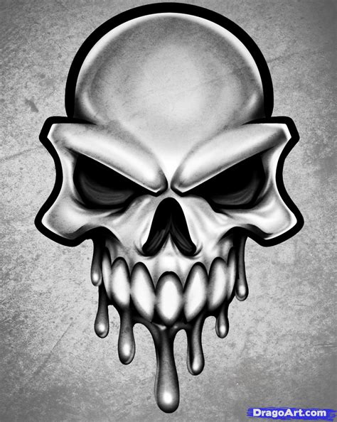 Skull How To Draw A Skull Head Skull Head Tattoo Cool Skull