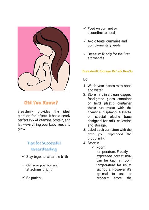 Solved Breastfeeding Create A Brochure On Breastfeeding Use