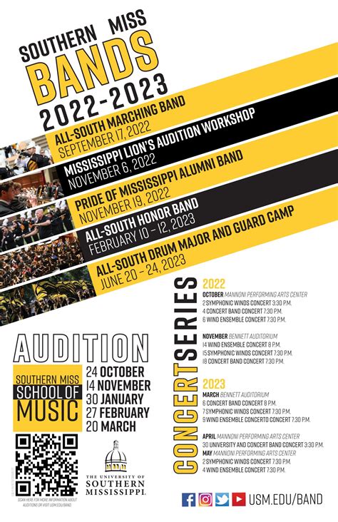 Southern Miss Bands 2022 23 Season By The University Of Southern