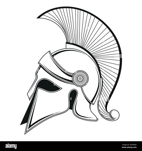 Spartan Helmet Warrior Drawing Roman Helmet Drawing Greece Drawing