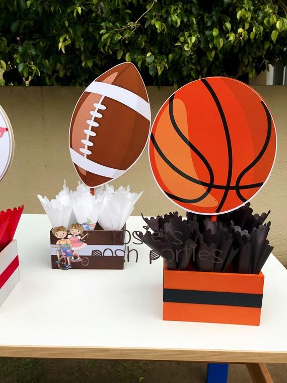 Sports Theme Centerpiece Sport Party Sports Birthday Soccer Etsy In