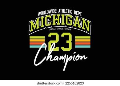 Streetwear Michigan Design Inspiration Templates Stock Vector Royalty