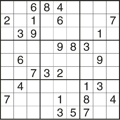 Sudoku Printable Puzzles