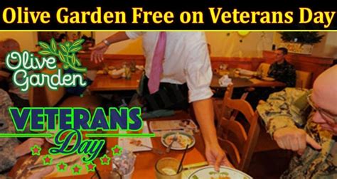 Support Your Veterans Free Meal At Olive Garden Anything On This List