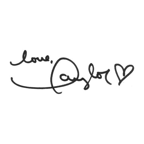 Taylor Swift Signature Transparent