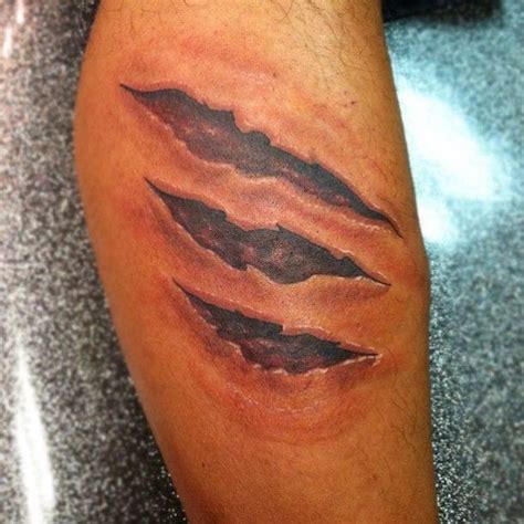 Tearing Skin Tattoo