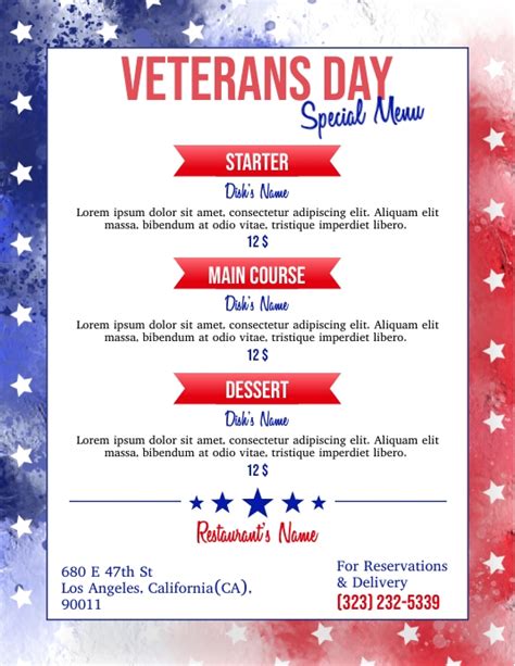 Tgif Veterans Day Menu 2025 Dasi Missie