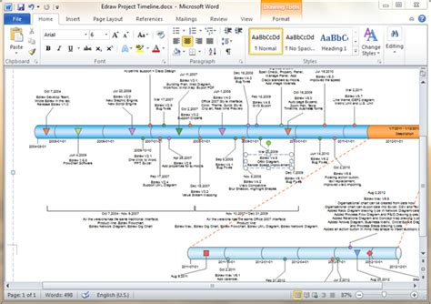 Timeline Templates For Word Edraw