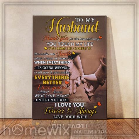 To My Husband Canvas Prints You Make Everything Better Canvas Art Wall Art Prints Wall Art Decor