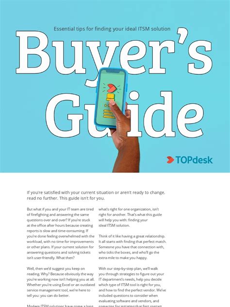 Topdesk Buyer S Guide Essential Tips For Finding Your Ideal Itsm