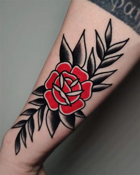 Traditional American Tattoo Rose