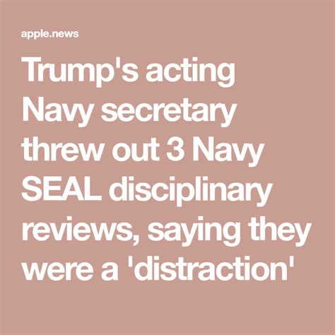 Trump S Acting Navy Secretary Threw Out 3 Navy Seal Disciplinary