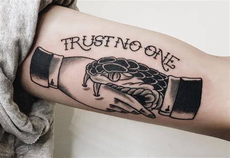 Trust No One Tattoo Designs Top 69 Best Trust No One Tattoo Ideas