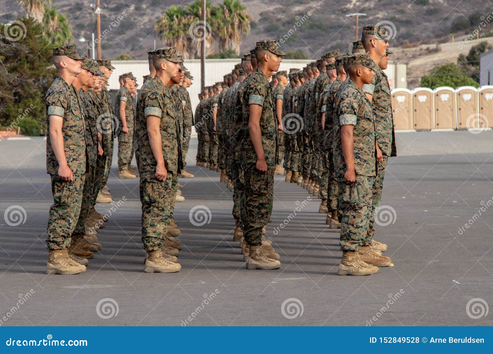 Us Marines Standing At Attention Editorial Photo Cartoondealer Com