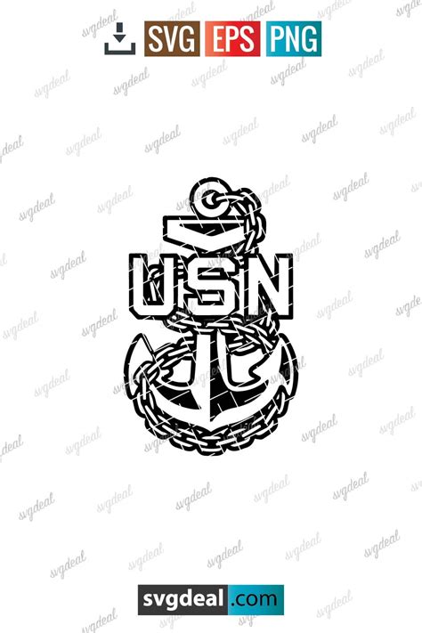 Us Navy Chief Anchor Png Navy Gift Svg Senior Master United States