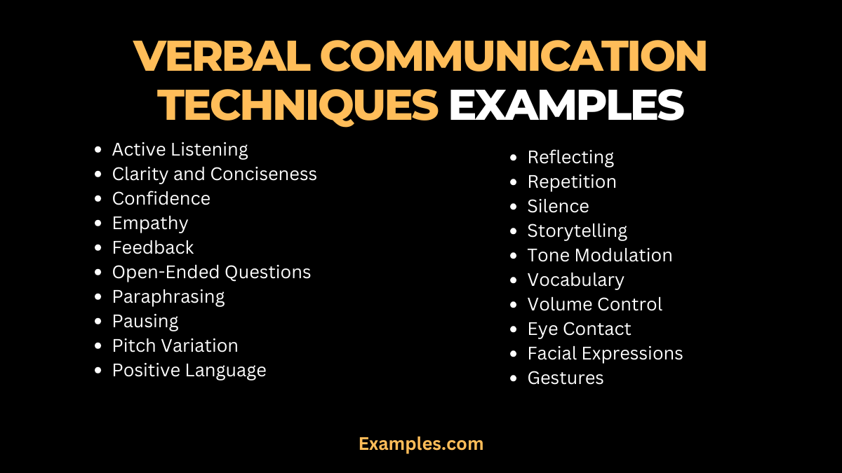 Verbal Communication Techniques 19 Examples