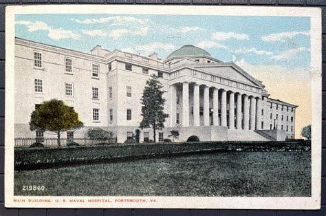 Vintage Postcard 1920 Main Building U S Naval Hospital Portsmouth