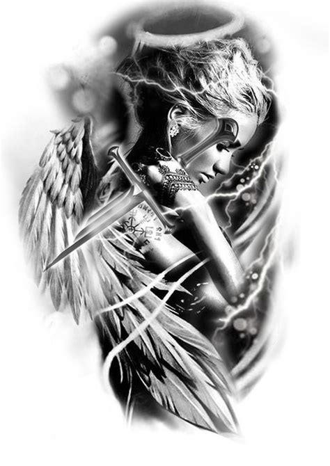 Warrior Angel Tattoo Design The Best Half Sleeve Tattoo Designs You